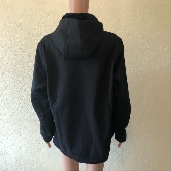 Free Country Black Hiking Outdoors Jacket Coat Inner Faux Fur Women’s Size XL - Picture 2 of 16